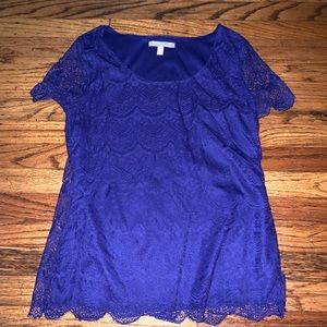 Blue Lace Top